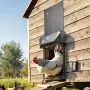 Automatic Chicken Coop Door, DC & Battery Powered Chicken Door with LCD Display, Light Sensor, Timer & Manual Setting, Anti-Pinc