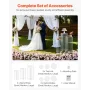 Wedding Flower Stand, 3PCS 60/75/90cm Round Cylinder Plinth, Clear Pedestal Stand with Transparent Acrylic Lid, Cylindrical Pede