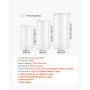 Wedding Flower Stand, 3PCS 60/75/90cm Round Cylinder Plinth, Clear Pedestal Stand with Transparent Acrylic Lid, Cylindrical Pede