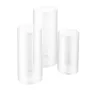 VEVOR Wedding Flower Stand, 3PCS 60/75/90cm Round Cylinder Plinth, Clear Pedestal Stand with Transparent Acrylic Lid, Cylindrica