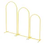 Arch Backdrop Stand, Set of 3, 1.8/1.5/1.2 m, Stable Structure, Easy Assembly, Gold Metal Arch Backdrop Stand for Wedding, Birth