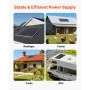 2PCS 100W Bifacial Solar Panels, 23% High-Efficiency N-Type Monocrystalline PV Module with MC4 Output & Aluminum Frame, IP67 Wat