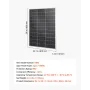 2PCS 100W Bifacial Solar Panels, 23% High-Efficiency N-Type Monocrystalline PV Module with MC4 Output & Aluminum Frame, IP67 Wat