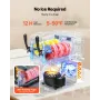 Slushie Machine, 4L/135oz x 2 Tank Slushy Machine for Home, No Ice Needed Frozen Drink Maker, Margarita Maker with Self-Cleaning