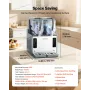 VEVOR Slushie Machine, 4L/135oz x 2 Tank Slushy Machine til hjemmet, No Is Needed Frosne Drink Maker, Margarita Maker med