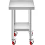 Rustfrit stål Catering Arbejd Tabel 30x18 tommer kommercielt