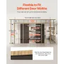Pocket Door Frame Kit, for 1219-1829mm Wide 2032mm High Door, Pocket Door Kit with Two-Way Soft Close Mechanism, Slide Smoothly 