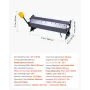 Box and Pan Brake, 910 mm/36 inch Sheet Metal Bending Brake,16-Gauge Mild Steel Capacity, 0-135 Degree Adjustable, Metal Bender 