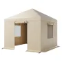 Winter Gazebo Cover Fits 3.05 x 3.05 m Hardtop Gazebos, All-Weather Gazebo Cover with Sidewalls & Windows, High-Density PE Mater