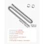 VEVOR Exhaust Hose, 1490mm Stainless Steel Exhausts Hose, Diesel Heater Flexible Exhaust Pipe with 2 Hose Clamps, Exhausts Hoses