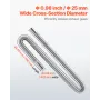 Exhaust Hose, 1200mm Diesel Heater Flexible Exhaust Pipe, Stainless Steel Exhausts Hose with 2 Hose Clamps, Exhausts Hoses Kit D