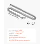 VEVOR Exhaust Hose, 1200mm Diesel Heater Flexible Exhaust Pipe, Stainless Steel Exhausts Hose with 2 Hose Clamps, Exhausts Hoses