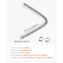 Exhaust Hose, 600mm Diesel Heater Flexible Exhaust Pipe, Stainless Steel Exhausts Hoses with 2 Hose Clamps, Air Diesel Parking H