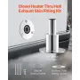 Thru Hull Exhaust Skin Fitting, 24mm Diesel Heater Exhaust Skin Fitting, Straight Thru Hull Exhausts Skins Fits Kit with Screws,