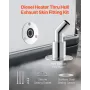 VEVOR Thru Hull Exhaust Skin Fitting, 24mm Diesel Heater Exhaust Skin Fitting, Elbow Hull Exhausts Pipe Socket Replacement with 