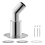 Thru Hull Exhaust Skin Fitting, 24mm Diesel Heater Exhaust Skin Fitting, Elbow Hull Exhausts Pipe Socket Replacement with Screw,