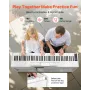 Weighted Digital Piano, 88 Keys Fully Weighted, Electric Piano Keyboard with Furniture Stand, Power Adapter, Triple Pedal, Recor