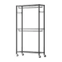VEVOR Rolling Clothes Rack, Heavy Duty Clothing Garment Rack, 3 Adjustable Tiers Clothing Racks with Carbon Steel, 204 kg Load C