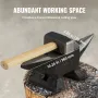 Single Horn Anvil, 10 kg Cast Steel Anvil, High Hardness Rugged Round Horn Anvil Blacksmith, Large Countertop and Stable Base, w
