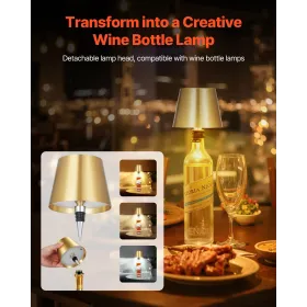 Cordless Table Lamp, 2-Pack, 5200mAh Built-in Rechargeable