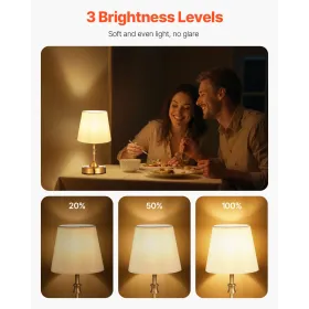 Cordless Table Lamp, 5200mAh Built-in Rechargeable Battery