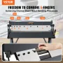 VEVOR Box and Pan Brake, 24-Inch, 0-130 Degrees Sheet Metal Bending Brake, Portable Metal Bender with 20 Gauge Low Carbon Steel