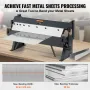 Box and Pan Brake, 24-Inch, 0-130 Degrees Sheet Metal Bending Brake, Portable Metal Bender with 20 Gauge Low Carbon Steel 14 Gau