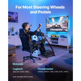 VEVOR Racing Wheel Stand, Adjustable & Foldable Simulator Stand for Logitech G29 G27 G920 G923, Thrustmaster T300RS T300GT T248