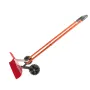 VEVOR Snow Pusher Shovel with Wheels, 96 cm Wheeled Snowplow Shovel with Bi-Directional Angled Blade & 90° Adjustable Handle, Du