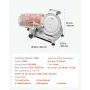 Commercial Meat Slicer, 320W Electric Deli Slicer Machine with 250 mm Sharp Blade, Meat-Slicer with 450 RPM Slicing Speed, 0-10 