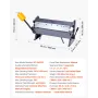 Box and Pan Brake, 610 mm/24 inch Sheet Metal Bending Brake,16-Gauge Mild Steel Capacity, 0-135 Degree Adjustable, Metal Bender 