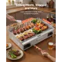 VEVOR Commercial Electric Griddle, 725 x 400 mm, 4400W, 50-300°C Adjustable Temp Control, Stainless Steel Countertop Full Flat T