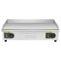 Commercial Electric Griddle, 725 x 400 mm, 4400W, 50-300°C Adjustable Temp Control, Stainless Steel Countertop Full Flat Top Gri