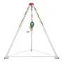 Confined Space Tripod Kit, Heavy Duty Rescue Tripod Lifting Hoist 544 kg Winch, 1.25 m Adjustable Legs, 19.8 m Cable Portable Ki