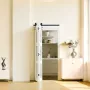 Bifold Stalddør, 914 x 2134 mm, MDF med Hærdet Glas Bi-Fold
