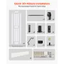 Bifold Barn Door, 914 x 2134 mm, MDF Bi-Fold Sliding Closet Doors, Hardware Kit Included, H-Frame Space-Saving Design, Need to A