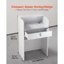 VEVOR reception, 60 cm rektangulært frontbord, moderne kontorreception med skuffe, lille minimalistisk detailhandel C