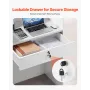 Reception Desk, 60 cm Rectangular Front Counter Table, Modern Office Reception Desk with Drawer, Small Minimalist Retail Counter