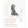 Arch Backdrop Stand, Set of 2, 2.2 m and 1.8 m, Stable Structure, Easy Assembly, Gold Metal Arch Backdrop Stand for Wedding, Bir