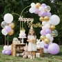 VEVOR Arch Backdrop Stand, sæt på 2, 2,2 m og 1,8 m, stabil struktur, nem montering, Gold Metal Arch Backdrop Stand til Weddin
