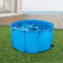 Canvas Fish Pond, 818 Gal Capacity Above Ground Fish Pond, Foldable PVC Koi Tank, Round Goldfish Tank with Stable Frame and Drai