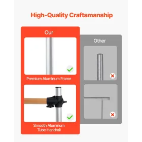 VEVOR Ballet Barre, Double Beechwood Barre Bar for Home, Freestanding Portable Ballet Stretching Dance Bars, Height Adjustable A