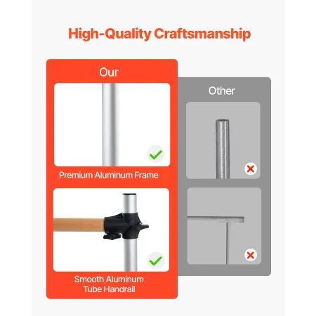 VEVOR Ballet Barre, Dobbelt bøgetræ Barre Barre til hjemmet, Fritstående Portable Ballet Stretching Dance Barre, Højdejusterbar