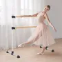 VEVOR Ballet Barre, Dobbelt bøgetræ Barre Barre til hjemmet, Fritstående Portable Ballet Stretching Dance Barre, Højdejusterbar