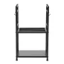 Indoor Firewood Rack, 45.5cm 2-Tier Firewood Holder with Fireplace Tools, Brush, Shovel, Poker, Tongs, Heavy Duty Log Wood Rack,