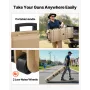 Hard Rifle Case, Lockable Rifle Case with Pre-cut Foams, 1320 mm Gun Storage with Wheels, Heavy Duty IP67 Waterproof & Dustproof