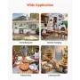 Outdoor Pizza Oven, 12 in Wood Fired Pizza Ovens, Pellet Pizza-Stove with Thermometer & Electric Rotation, Portable Pizza-Maker 