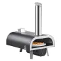 Outdoor Pizza Oven, 12 in Wood Fired Pizza Ovens, Pellet Pizza-Stove with Thermometer & Electric Rotation, Portable Pizza-Maker 