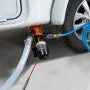 RV Portable Macerator Pump, 12V, 12GMP Quick Release RV Waste Pump, RV Sewage Sewer Pump with Detachable Quick Connection Valve 