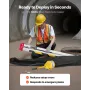 Confined Space Tripod Kit, Heavy Duty Rescue Tripod Lifting Hoist 544 kg Winch, 1.25 m Adjustable Legs, 30 m Cable Portable Kit,
